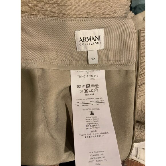 Armani Collezioni Tan Textured Mini Skirt, Size 12 - Picture 7 of 7